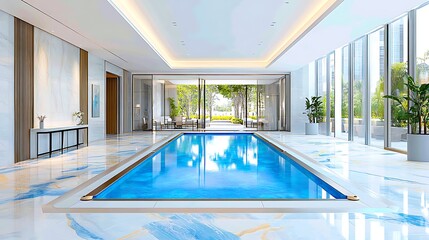Fototapeta premium Modern elegant pool design