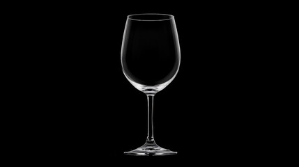 Elegant empty wine glass on a dark background creating a minimalist aesthetic