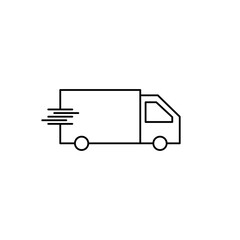 Fast Shipping Delivery Truck Icon. Delivery Truck. Symbol. Simple flat icon illustration of Delivery Truck.