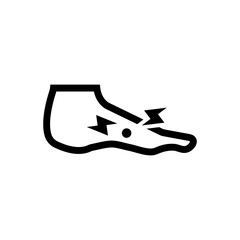 Leg pain icon