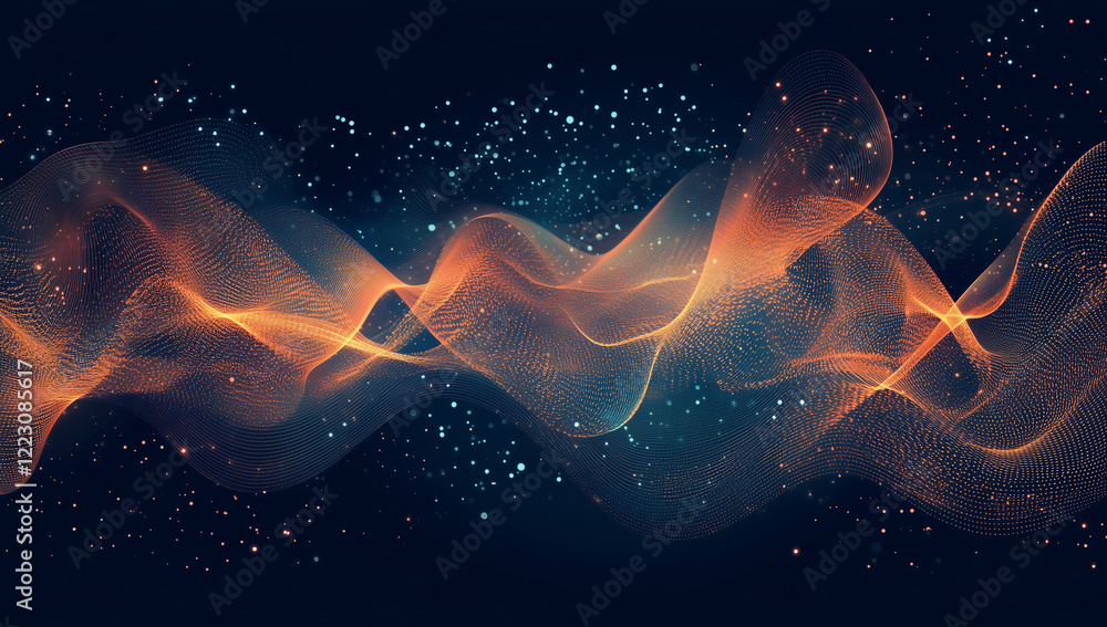 Poster digital graphic abstract background for ai and machine learning