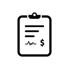 Medical receipt icon