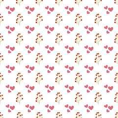	Seamless valentines pattern with hearts.