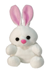 Cutout of a generic no brand  cute Easter bunny soft toy