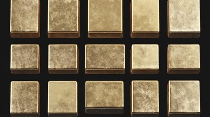 Gold textured squares arranged in grid pattern.
