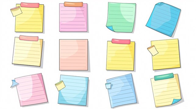 Colorful Cartoon Sticky Notes Scrap Notepad for Cute Note Taking and Organization