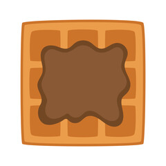 belgian waffle isolated