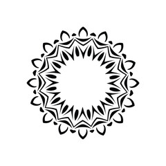 Silhouette Mandala Vector Illustration - Intricate Design for Art, Decoration, and Creative Projects