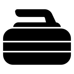 Curling sport icon for the olympics and winter games