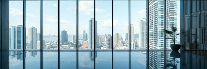 Baan ta caerah condo with glass floor panels for city views, transparent design, cityscape view