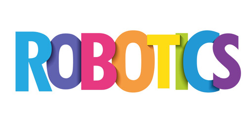 ROBOTICS colorful vector typography banner