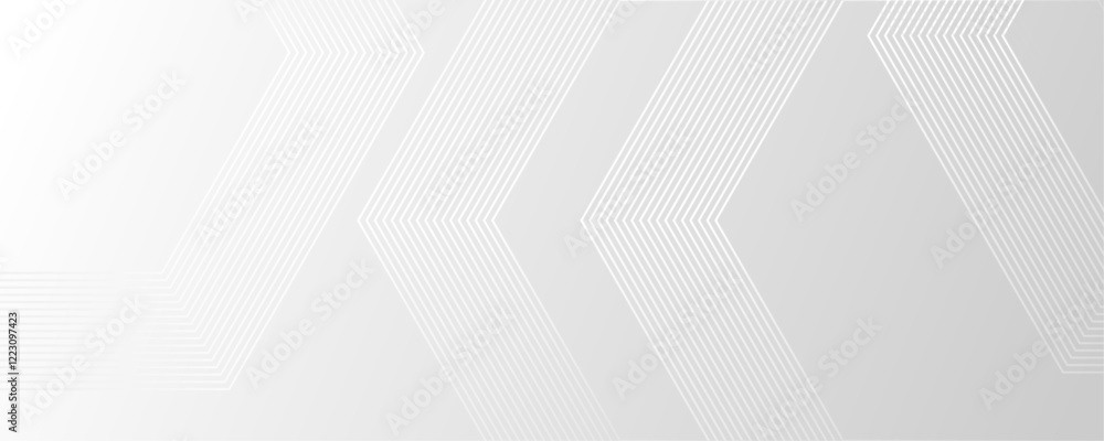 Poster abstract white and gray color geometric shape and lines seamless pattern gray background design.