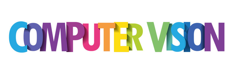 COMPUTER VISION colorful vector typography banner