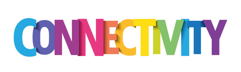 CONNECTIVITY colorful vector typography banner