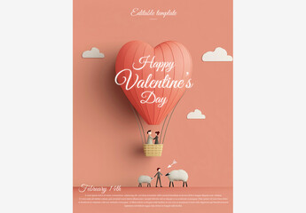 Celebrate Love with Creative Valentine's Day Greetings: Cards & Envelopes for Heartfelt Expressions Valentine's Day Template