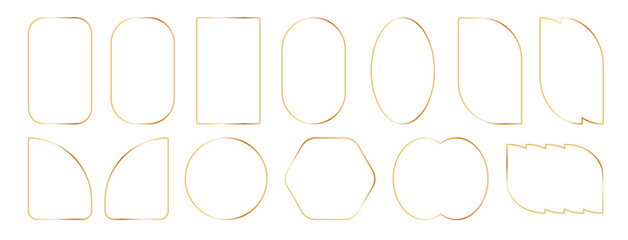 Set of decorative frames with wavy lines and patterns. Trendy vintage fancy frames for wedding invitations, birthday cards, prints.