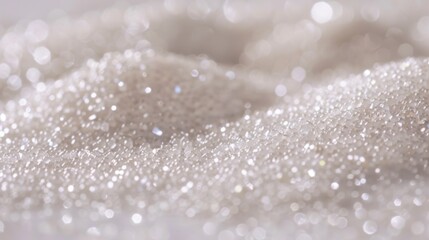 Glimmering White Beads Sparkling Texture Background: A Closeup of Elegant, Shimmering White Beads
