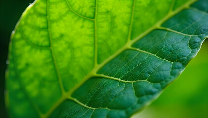 Fototapeta premium Close-up view of a leaf's surface