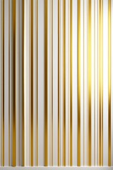 Obraz premium arafed wall with a white couch and a yellow and white striped wall