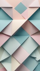 Obraz premium Pastel Geometric Shapes in Layered Pattern