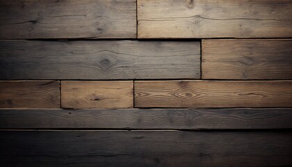 Fototapeta premium Rustic Dark Wood Plank Texture Background Image