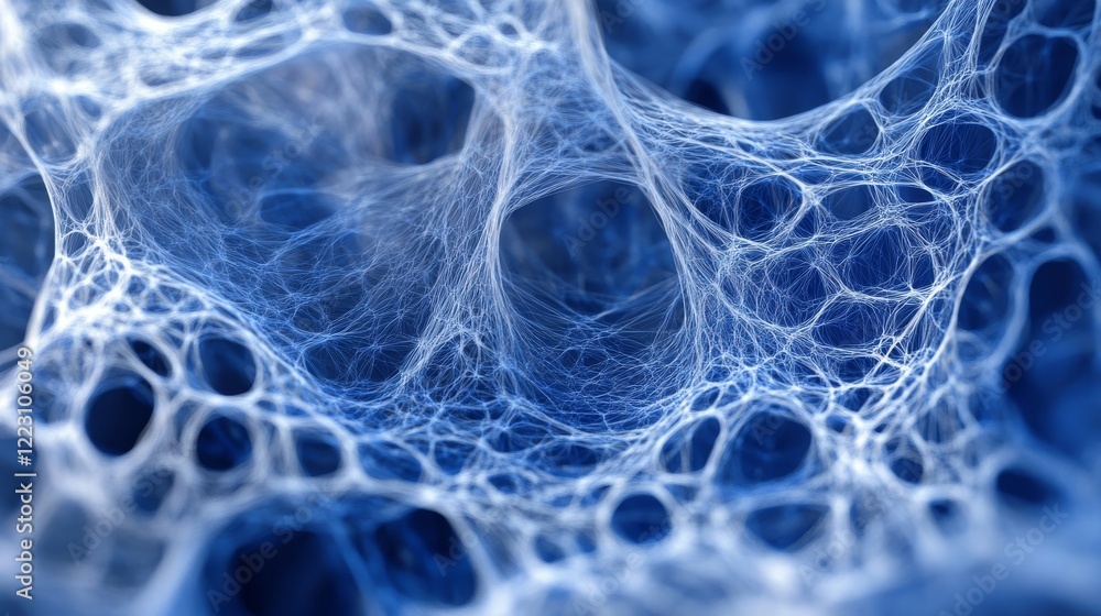 Poster abstract 3d digital network connection with blue background, technology concept, futuristic virtual 