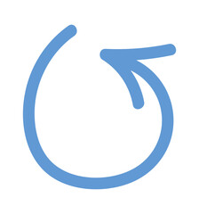 Naklejka premium Turned around arrow symbol doodle