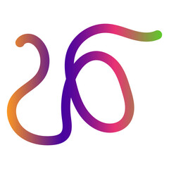 abstract gradient colorful rainbow wavy line 