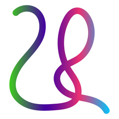 Obraz premium abstract gradient colorful rainbow wavy line 