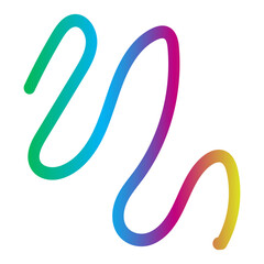 abstract gradient colorful rainbow wavy line 