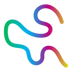 abstract gradient colorful rainbow wavy line 