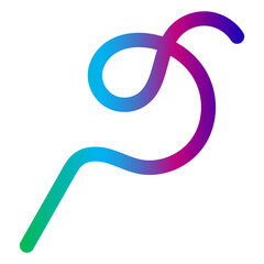 Obraz premium abstract gradient colorful rainbow wavy line 