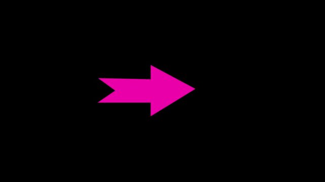  pinr Neon Arrow Animation &ndash; Right Direction Icon in Glowing Square on Black Background