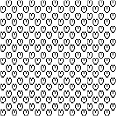seamless pattern with black and white love shape
