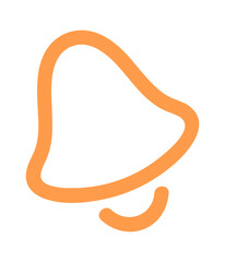 Bell color doodle outline handbell