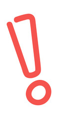 Exclamation mark color doodle element