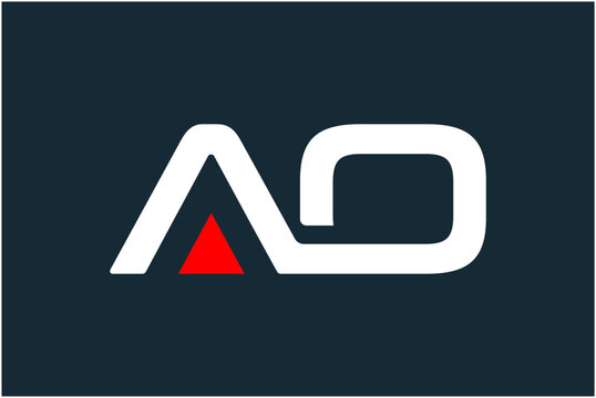Initial AO Logo Design Vector