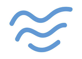Water waves simple color doodle