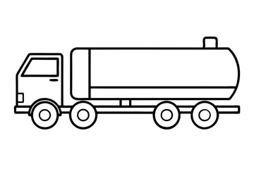 Outline Tanker Truck Illustration