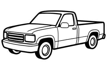 Pickup Truck Silhouette Illustration