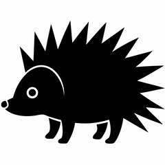 
Porcupine silhouette vector illustration