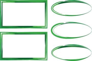 green colorful abstract frames collection set vector