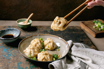 Asian steamed dumplings