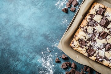 Delicious Chocolate Dessert on Baking Sheet