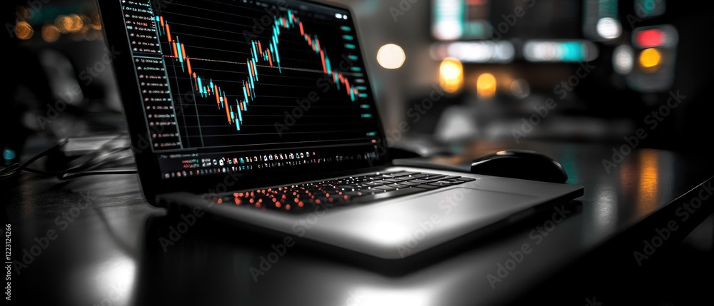 Aufkleber analyzing financial data trends business workspace digital graphic tech environment close-up view ma