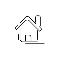 simple house icon, editable, building
