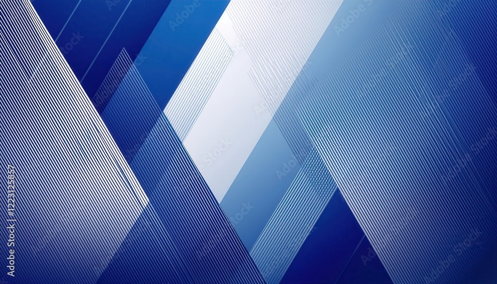 Aufkleber abstract blue geometric background with diagonal lines and overlapping transparent rectangles, suitable for modern business design, digital presentation