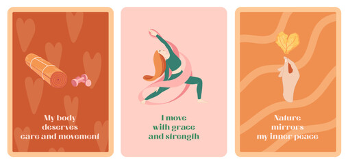 Yoga and self-care cards joga