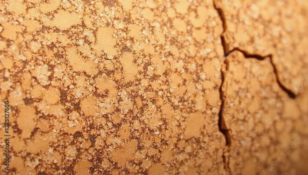 Poster natural cork texture with warm earthy tones, close-up showing intricate patterns and soft matte fini