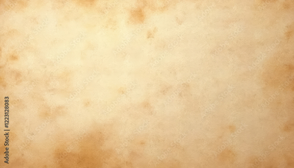 Poster raw parchment texture with warm beige tones and subtle grain patterns illuminated softly to enhance 